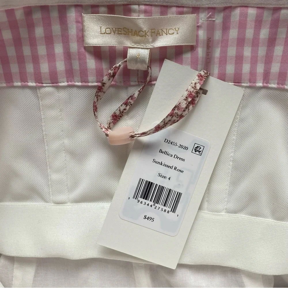 LoveShackFancy - Bellica Dress in Sunkissed Rose - size 4 - Picture 8 of 8